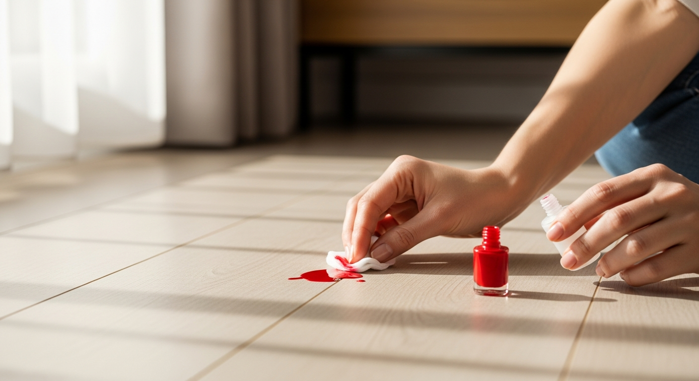 Jak usunąć lakier do paznokci z paneli?