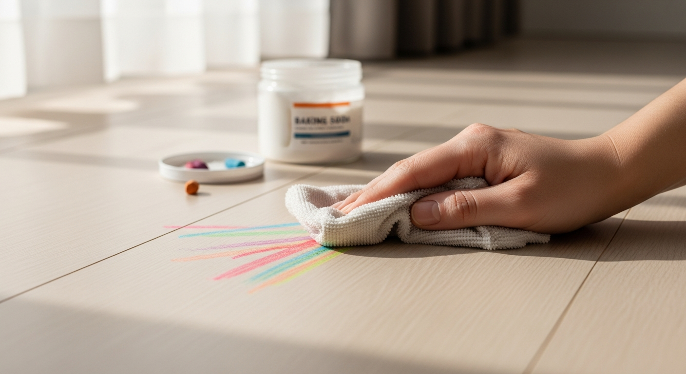 Jak usunąć kredki świecowe z paneli?